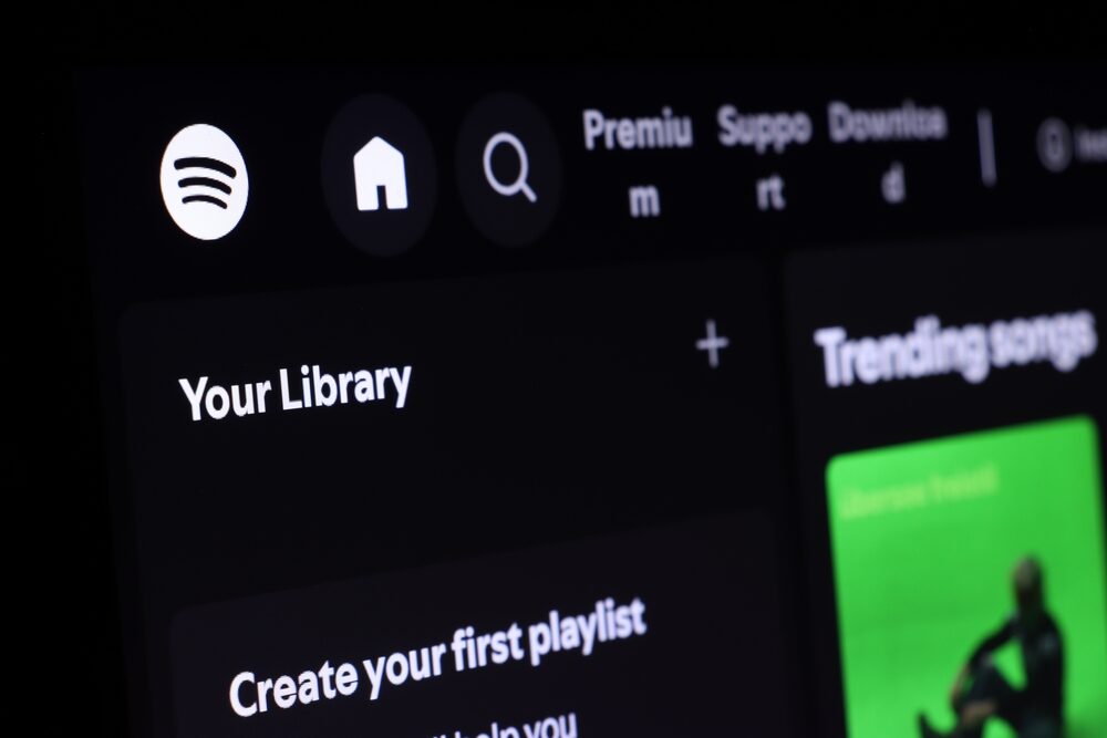 Grafica di Spotify con dati di crescita