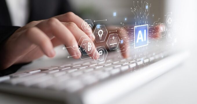 Rappresentazione grafica di agenti AI in azione