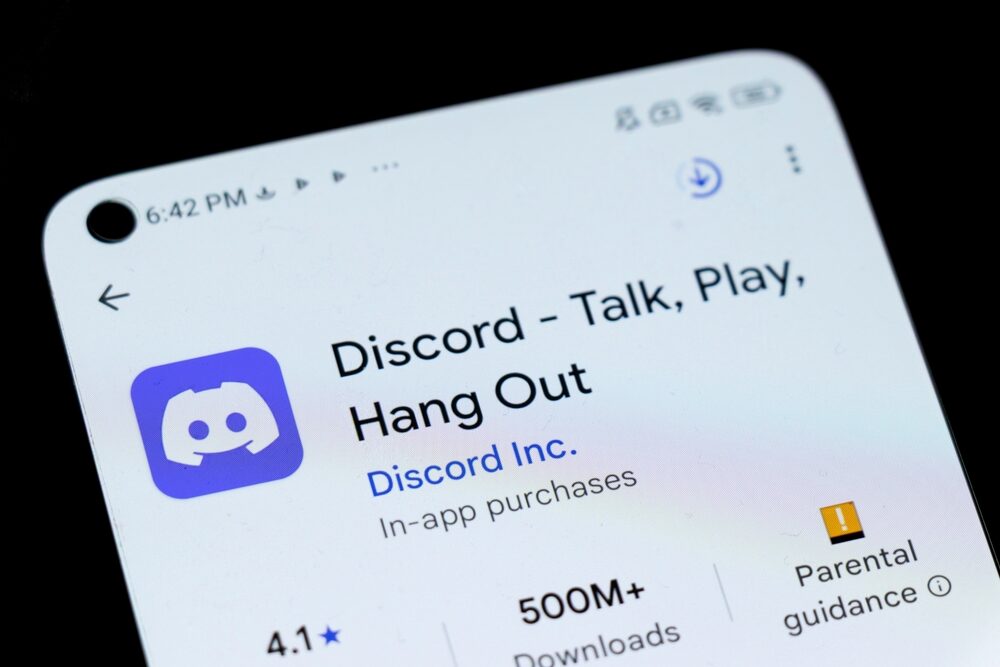 Screenshot di Discord