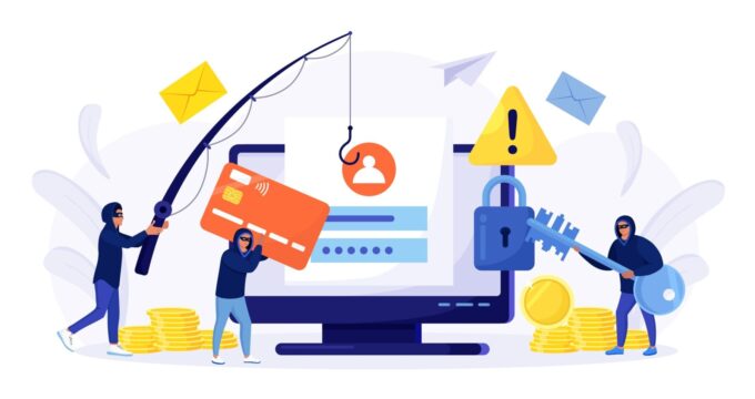 Rappresentazione grafica del phishing